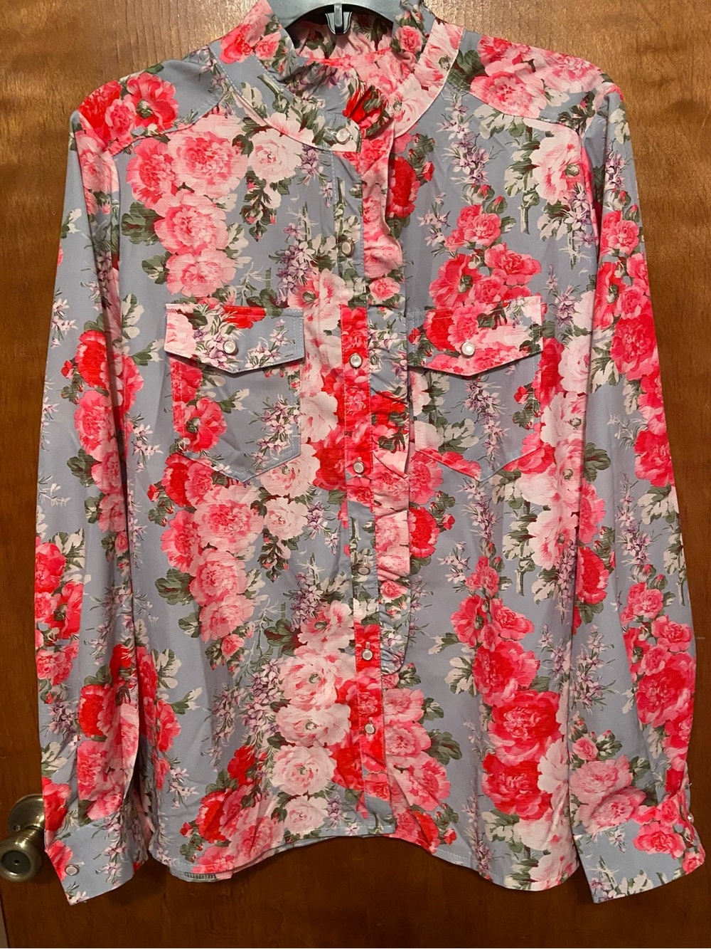 NWOT Long Sleeve Button Down Floral Shirt
